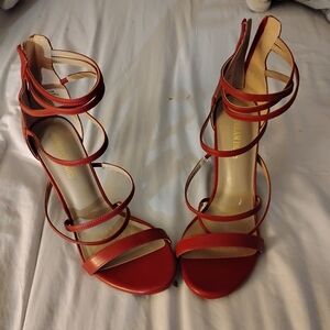 Elegant Red Strappy Heels
